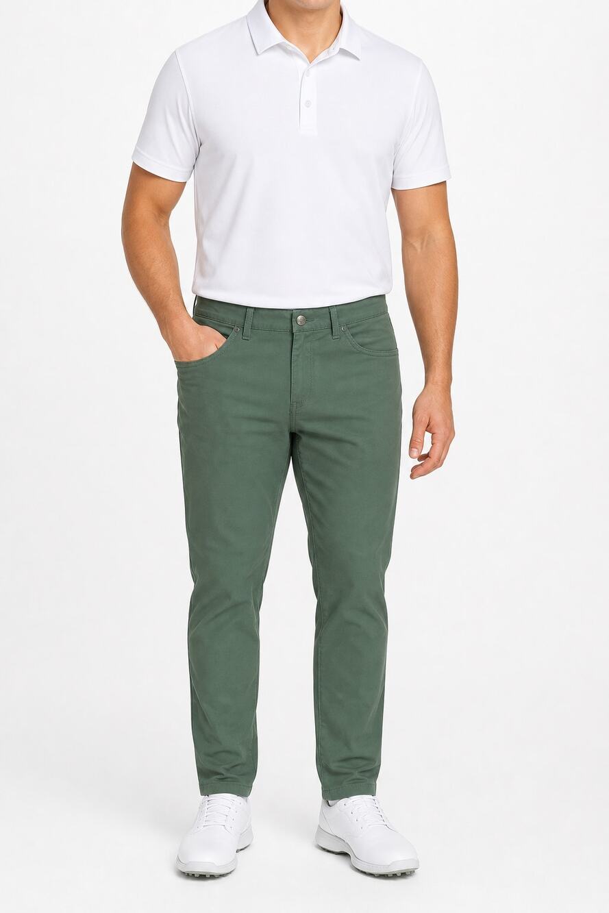 Adidas Golf Go-To 5 Pocket Tapered Pants Tapered Fit Green Mens 30x30 Athleisure